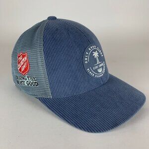 Black Clover Live Lucky Blue Gray Salvation Army Corduroy Snapback Trucker Hat
